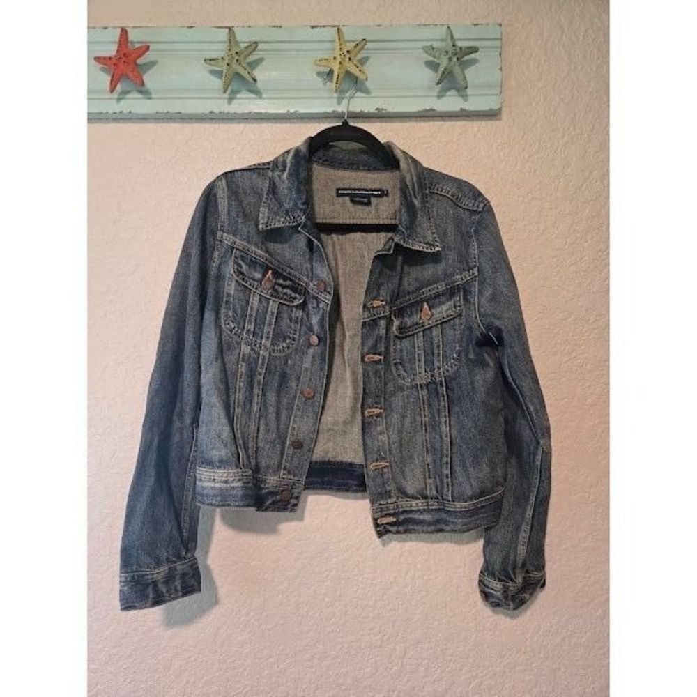 Ralph Lauren Sport Mineral Washed Distressed Denim Jacket